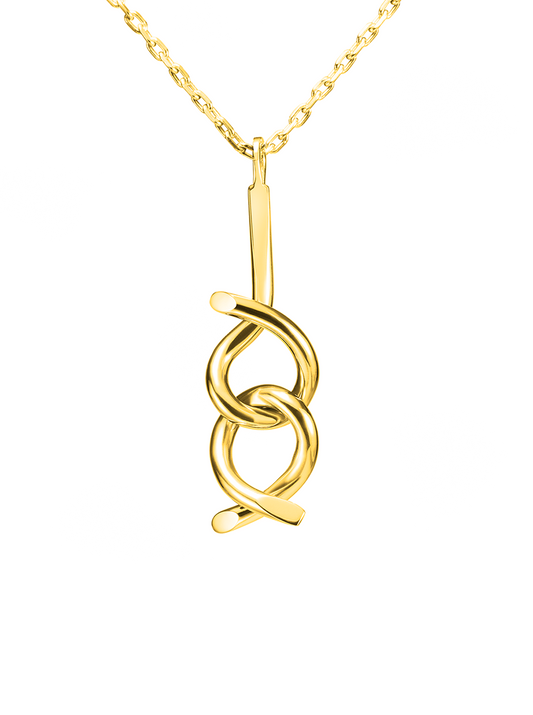 Brain teaser necklace, 18K gold