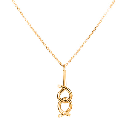 Rose gold brain teaser necklace S, ethical 18k gold