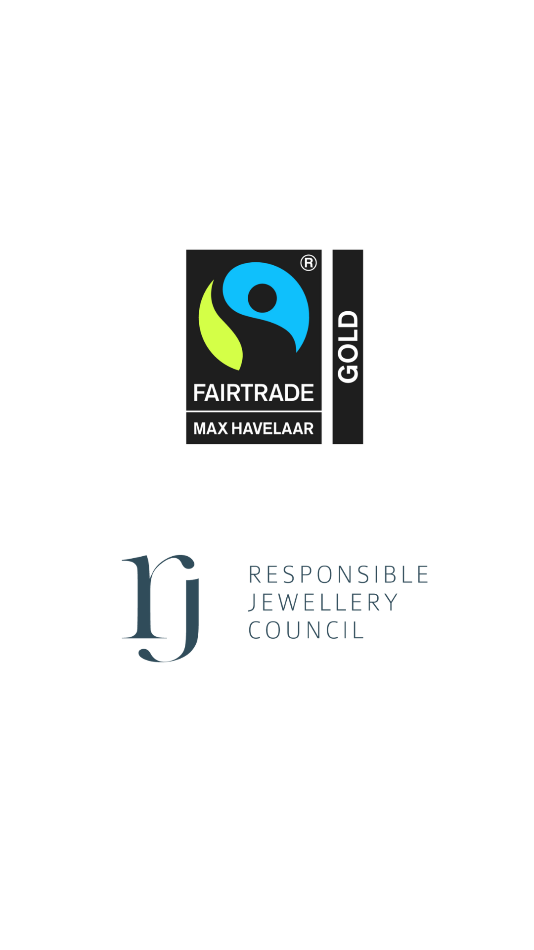 Max Havelaar Fairtrade Gold and Responsible Jewellery Council Logo